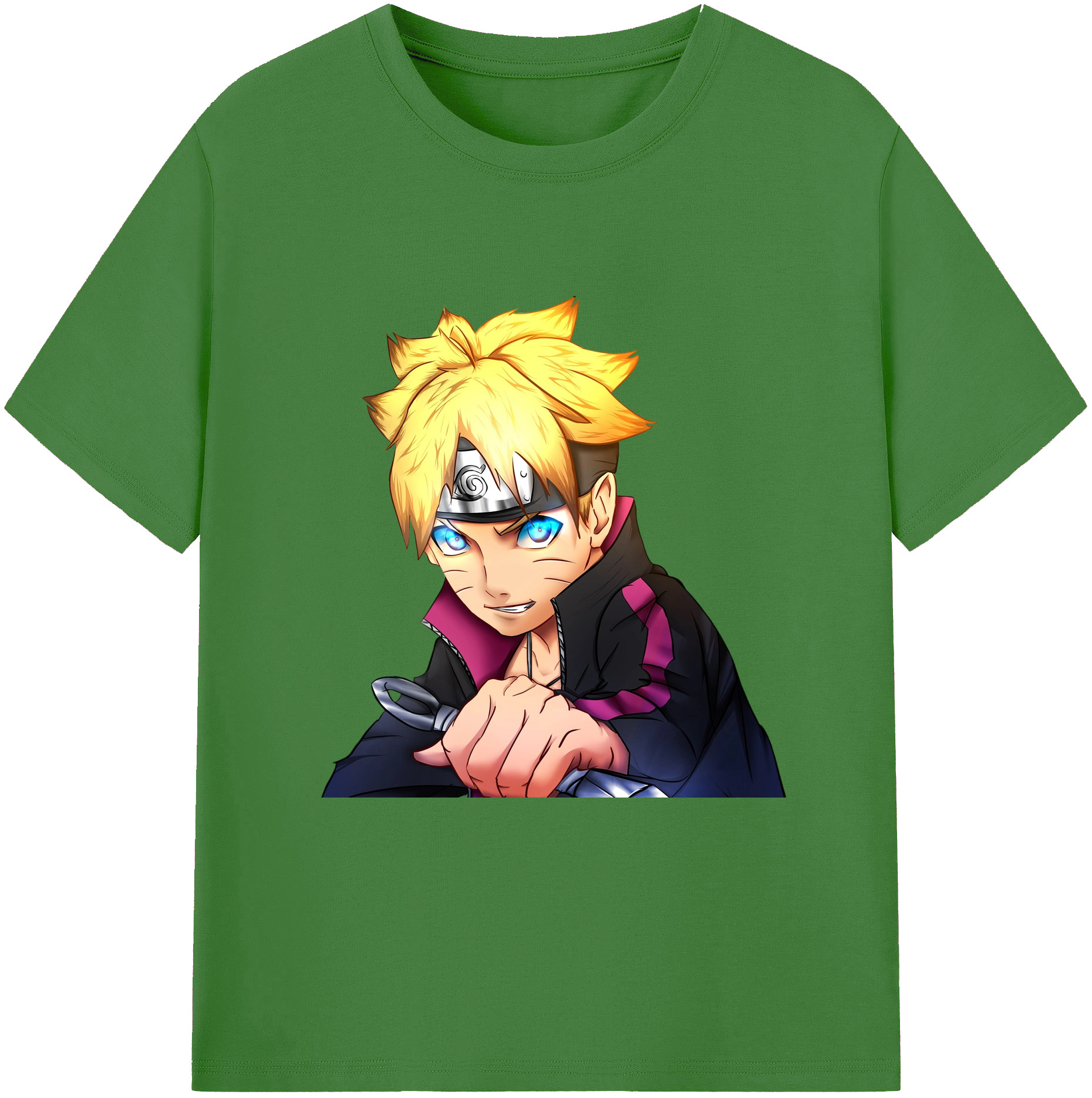 （画像用） NARUTO -ナルト- うずまき ボルト Uzumaki Boruto レディースカジュアルプリントTシャツ（綿100％）